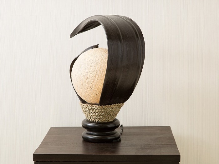 ココナッツリーフランプ 自然な形のココナッツ照明【45137】 /アジアン