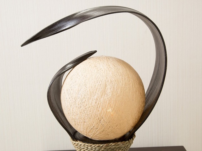 ココナッツリーフランプ 自然な形のココナッツ照明【45137】 /アジアン