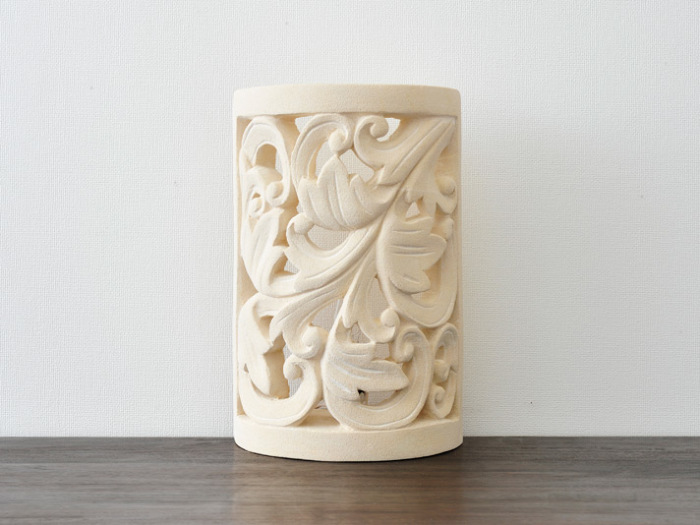 パリマナン石製カービングランプ【45577】 /アジアン雑貨・バリ雑貨