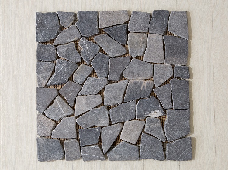 ナチュラルストーンマット / モザイクグレー【45657】 /アジアン雑貨