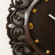 レリーフアートのような手彫りの木製壁掛け時計  ウッドレリーフ木製掛け時計 (ロータス)【47659】