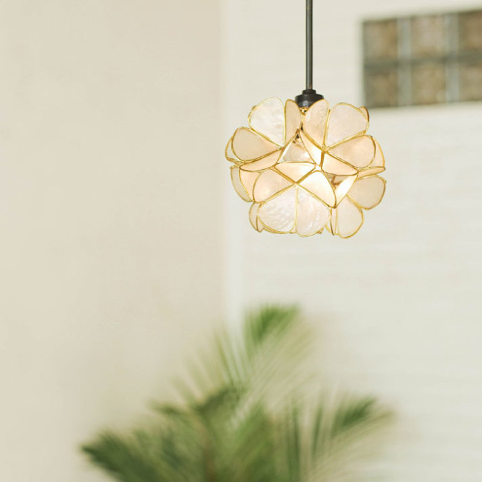 カピス フランジパニ ハンギングランプ カピス貝 天吊り ペンダント