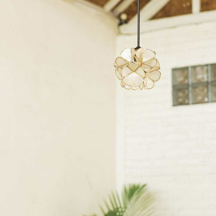 カピス フランジパニ ハンギングランプ カピス貝 天吊り ペンダント カピス フランジパニ ハンギングランプ カピス貝 天吊り ペンダント
