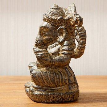 ガネーシャ 卓上ストーンオブジェ / 高さ13cm【49615】 /アジアン雑貨