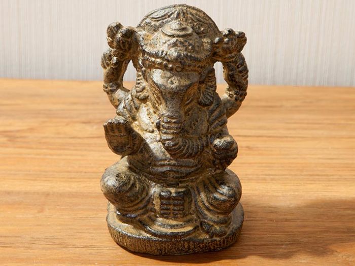 ガネーシャ ガネーシャ 卓上ストーンオブジェ / 高さ13cm【49615】 /アジアン雑貨