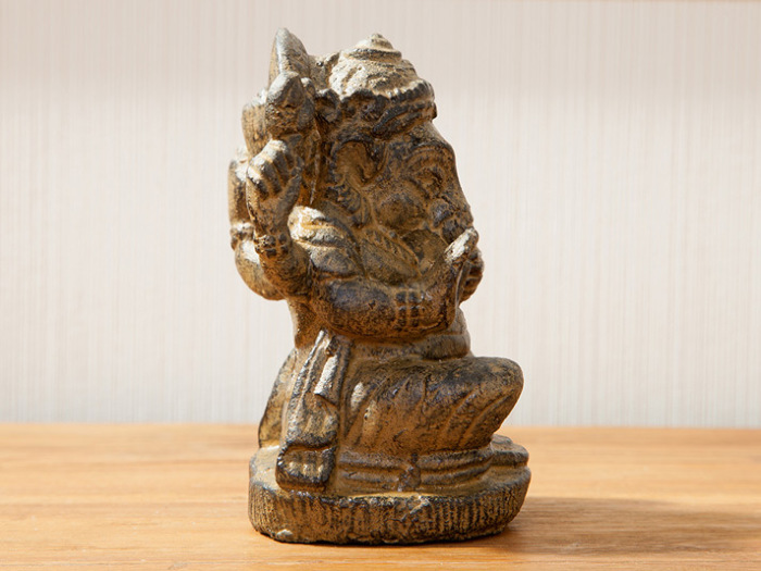 ガネーシャ 卓上ストーンオブジェ / 高さ13cm【49615】 /アジアン雑貨