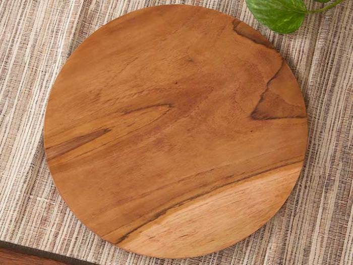 チークラウンドトレー / 25cm【49715】 /アジアン雑貨・バリ雑貨