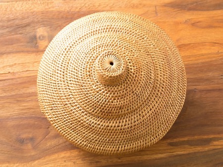 アタ製バスケット / 蓋付き【50786】 /アジアン雑貨・バリ雑貨