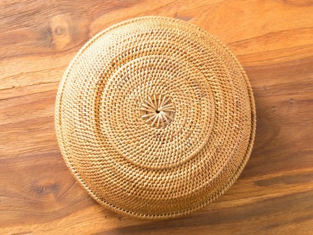 アタ製バスケット / 蓋付き【50786】 /アジアン雑貨・バリ雑貨