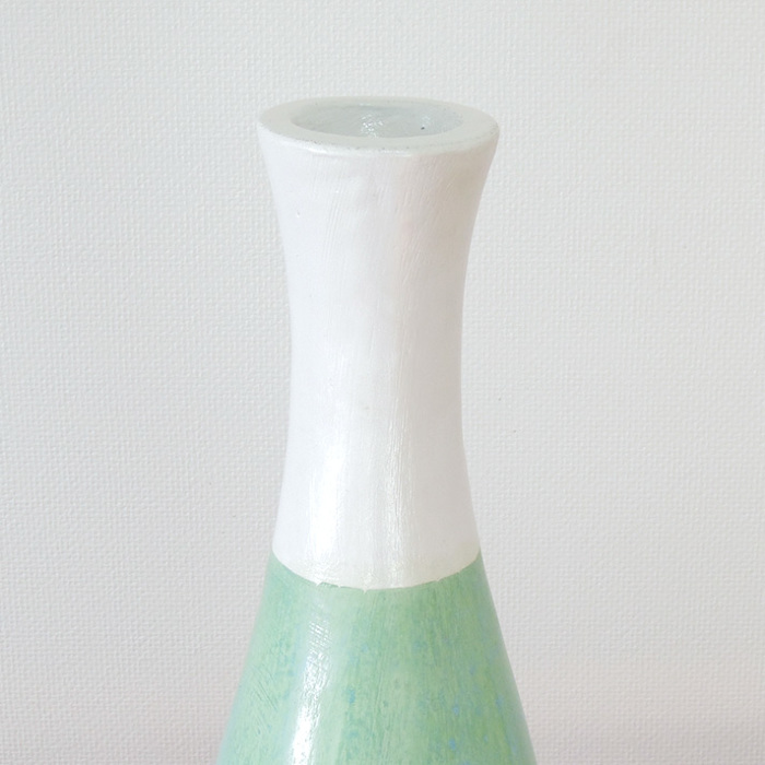 テラコッタ製フラワーポット 花瓶 / ターコイズ [2タイプ展開 テラコッタ製フラワーポット 花瓶 / ターコイズ [2タイプ展開