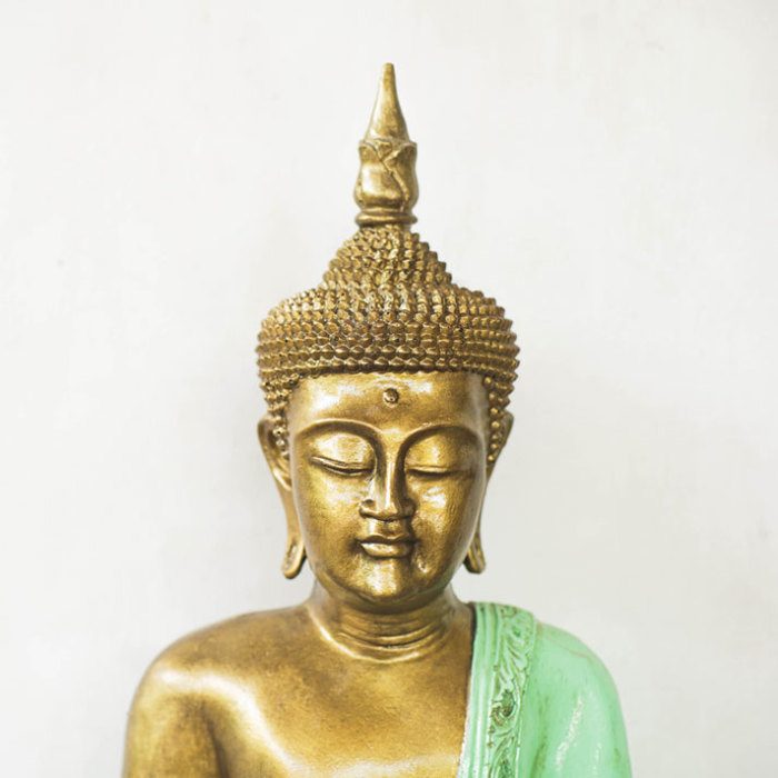 低価セール銅鍍金仏陀立像/ブッダ　タイ仏教美術 高55cm ・鍍金タイ仏　テーラワーダ　スマナサーラ　ヴィパッサナー 仏像