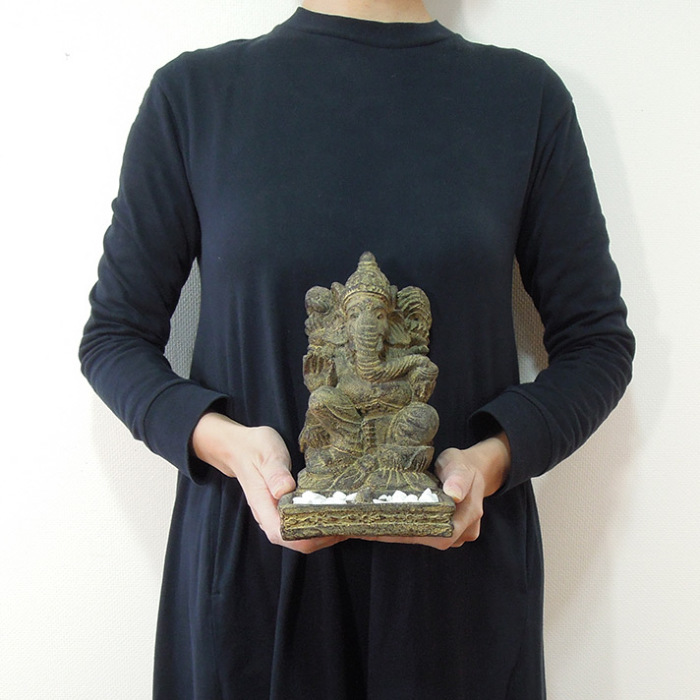 ガネーシャ神 お香トレー / お香立て [Lサイズ]【53273】 /アジアン