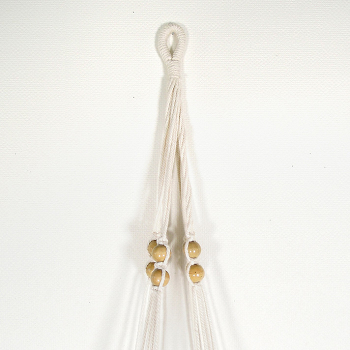 マクラメプラントハンガー / ビーズ装飾付き【53930】 /アジアン雑貨