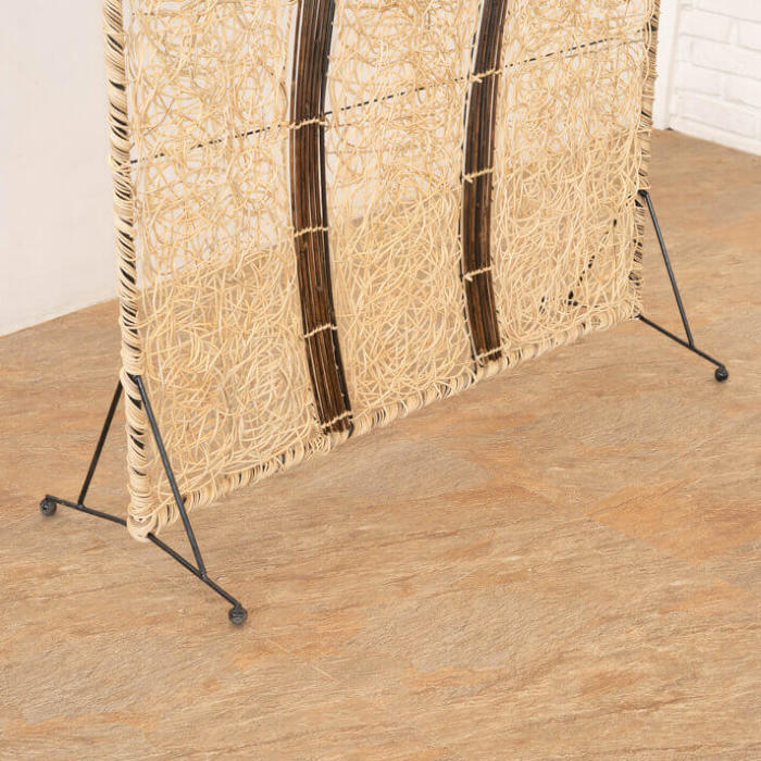 ラタンスクリーン　バリ家具　リゾートインテリア　間仕切り　アジアンパーテーション アジアン家具 パーテーション パーティション 衝立 おしゃれ チーク