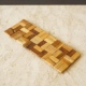 ナチュラルな風合いのディスプレイマット  木製チークディスプレイマット / 32×12cm【54325】 《メール便対応》