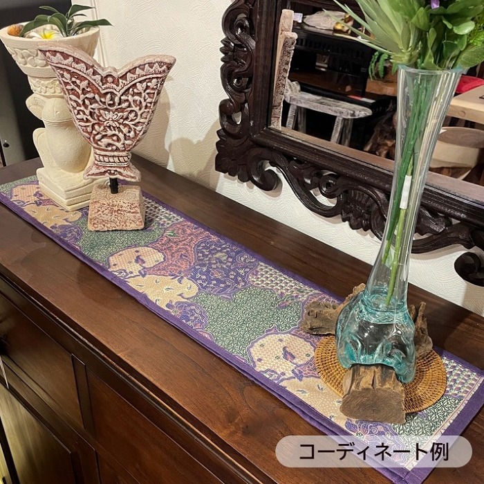 バティック テーブルランナー 幅20x長さ170 cm 【54773fb】 /アジアン