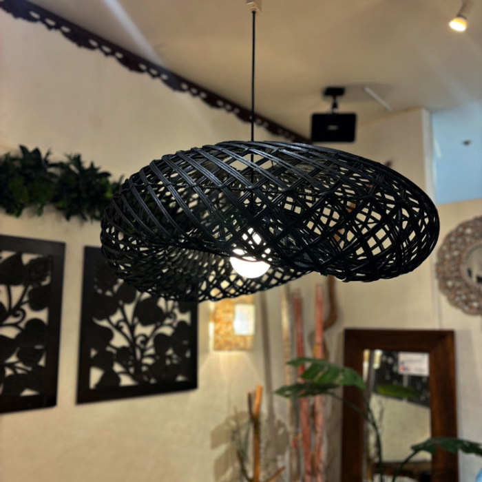 アジアン ラタン ランプシェイド ペンダントライト カウボーイランプ