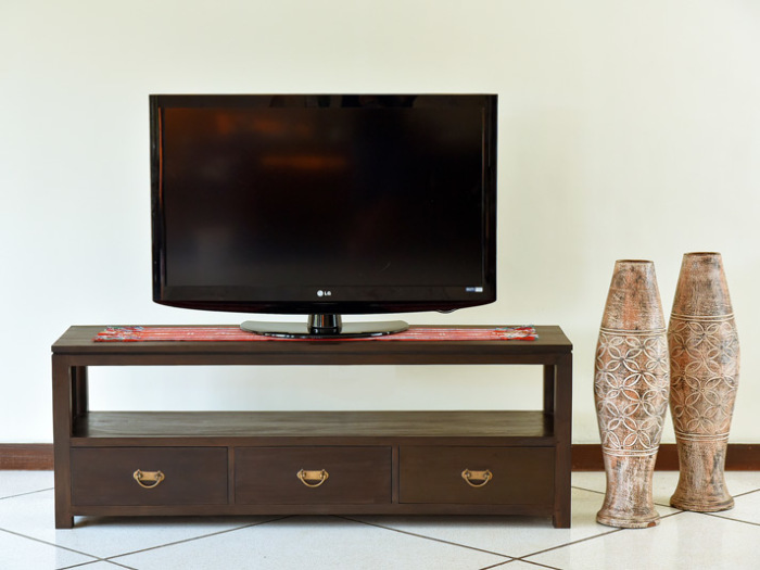 アンティークモダンテイストチーク材TVボード（横幅150cm