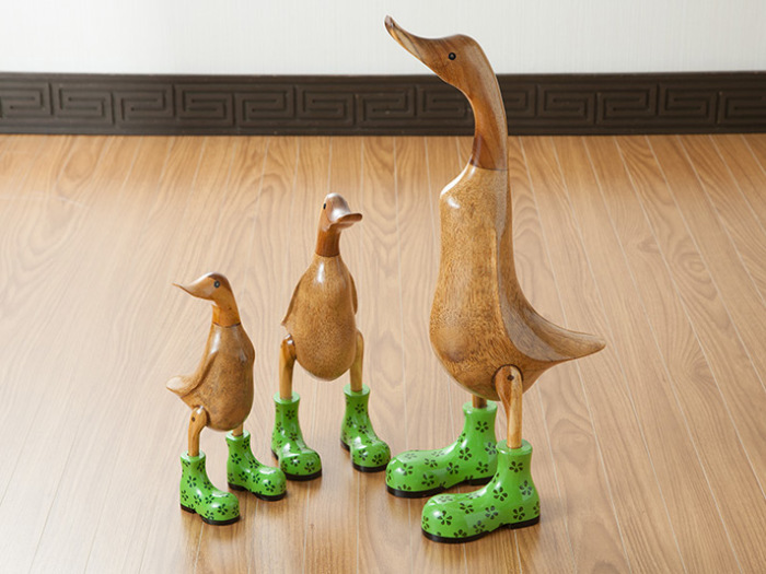 ベベパパ あひるの木製オブジェ [5色展開]【duck-l】 /アジアン雑貨