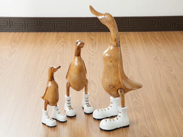 ベベパパ あひるの木製オブジェ [5色展開]【duck-l】 /アジアン雑貨