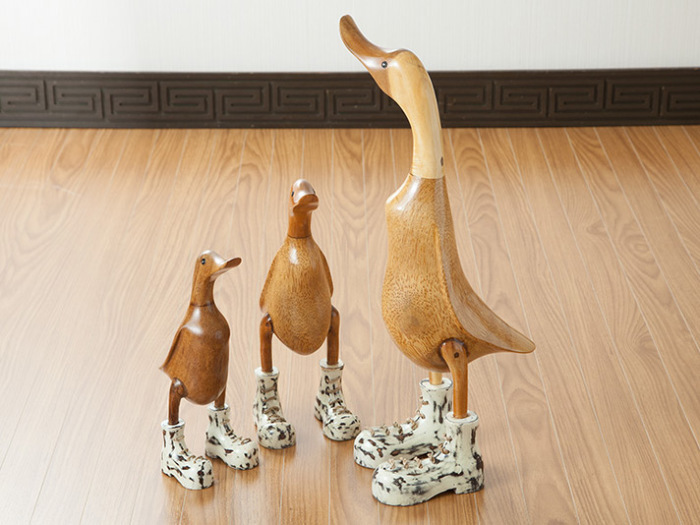ベベパパ あひるの木製オブジェ [5色展開]【duck-l】 /アジアン雑貨