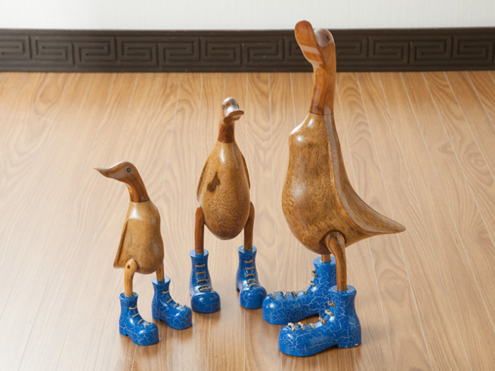 ベベパパ あひるの木製オブジェ [5色展開]【duck-l】 /アジアン