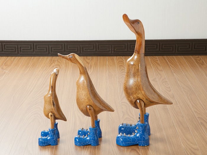 ベベパパ あひるの木製オブジェ [5色展開]【duck-l】 /アジアン雑貨