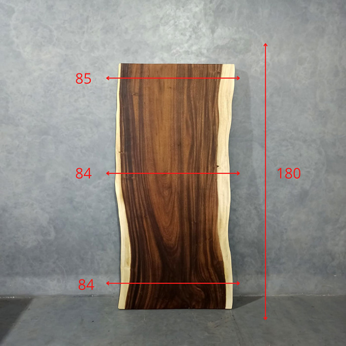 モンキーポッド一枚板テーブル 天板厚6cmの耳付き無垢天板は圧巻の存在感