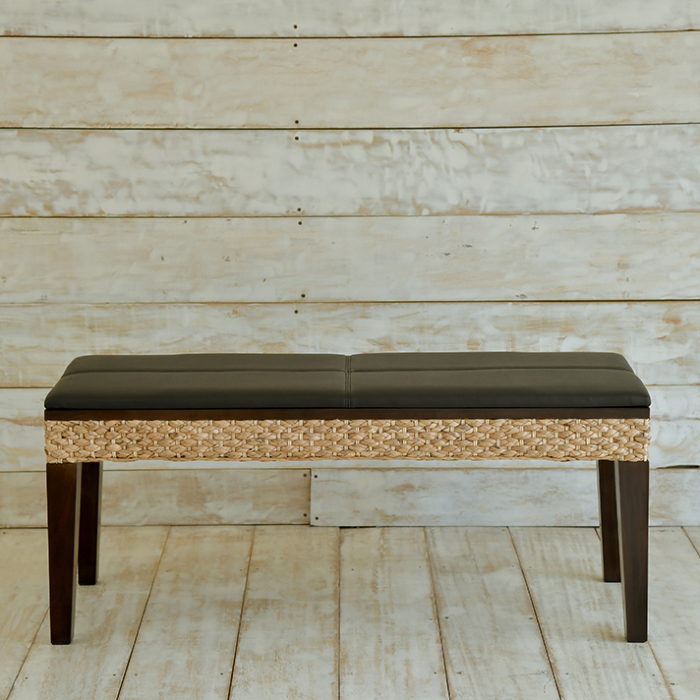 【美品】アジアン　バンブー　ベンチ　送料込み 大人気ベンチ。素材の温もりが光るリゾート感あふれるヒヤシンスベンチ