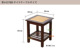 使い勝手抜群のアジアンコンパクト家具 収納棚付きバンブーサイドテーブル【N-057BR】