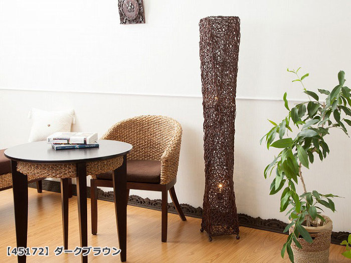 バリ島 スタンド フロアランプ＊ フロアライト ガラスと枝のデザイン