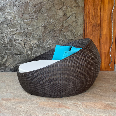 ラウンドソファーベッド輸入家具ラタン アジアン家具バリデザイン ラウンドソファーベッド輸入家具ラタン アジアン家具バリデザイン