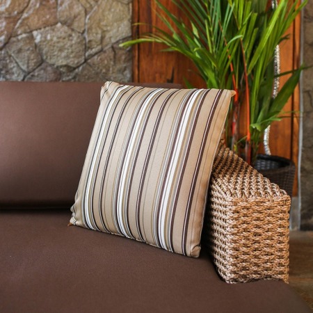 クッションカバー「ALBENA」 45cm×45cm オレンジ・ブラック・ベージュ